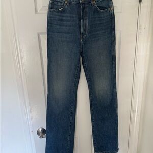 KHAITE Dark Blue Straight Leg Jeans